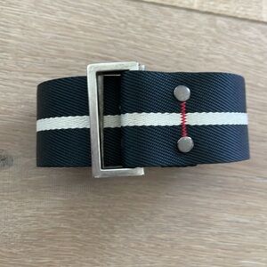 Bush Smarts | Mens Belt | Black w/White Stripe